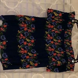 Floral off the shoulder.